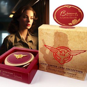 Besame Cosmetics 1946 Agent Peggy Carter Compact NEW & RARE